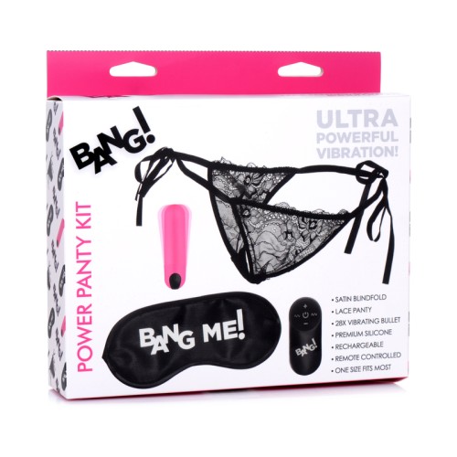 BANG! Kit Panty con Bullet y Antifaz Rosa