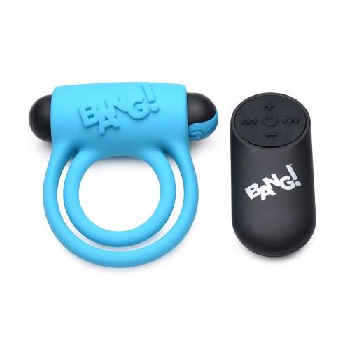 BANG! Silicone Cock Ring & Bullet with Remote Control