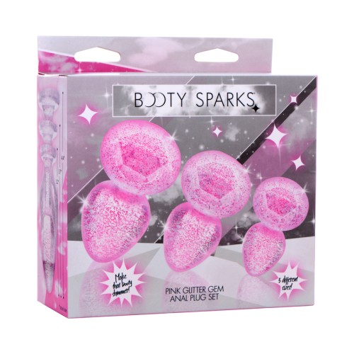 Set de Plugs Anales Glitter Gem Booty Sparks para Principiantes