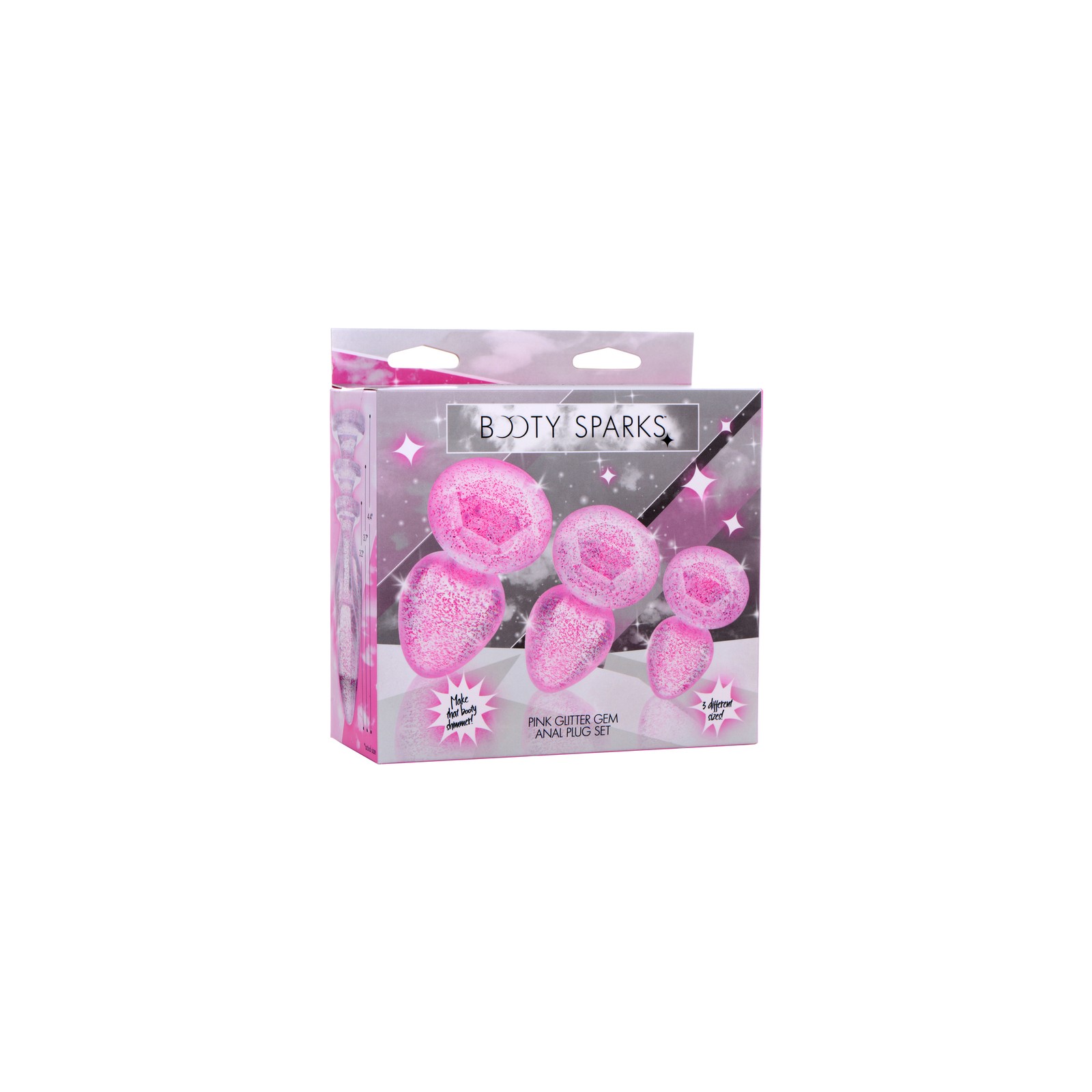 Set de Plugs Anales Glitter Gem Booty Sparks para Principiantes