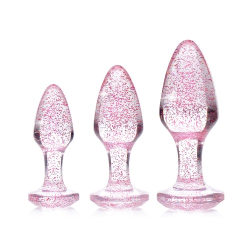 Set de Plugs Anales Glitter Gem Booty Sparks para Principiantes