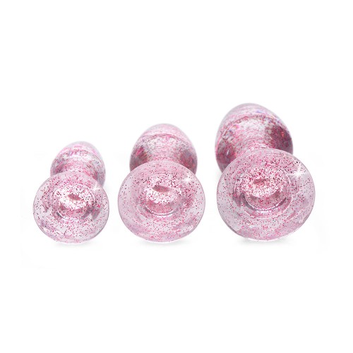 Set de Plugs Anales Glitter Gem Booty Sparks para Principiantes