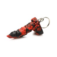 Creature Cocks Fire Demon Keychain - Fantasy Accessory