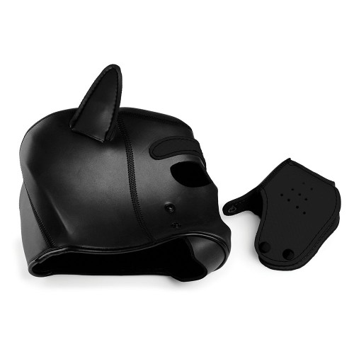 Master Series Spike Neoprene Puppy Hood Black - K9 Transformation