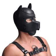 Master Series Spike Neoprene Puppy Hood Black - K9 Transformation