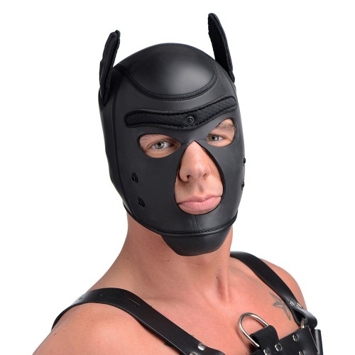 Master Series Spike Neoprene Puppy Hood Black - K9 Transformation