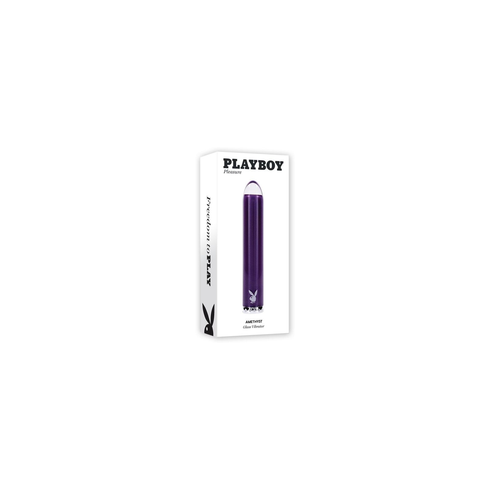 Playboy Amethyst Vibrating Glass Vibe Rechargeable Purple