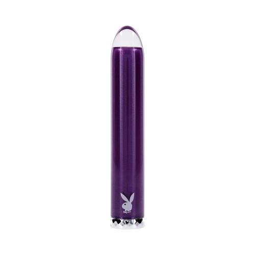 Playboy Amethyst Vibrating Glass Vibe Rechargeable Purple