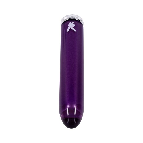 Playboy Amethyst Vibrating Glass Vibe Rechargeable Purple