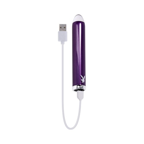 Playboy Amethyst Vibrating Glass Vibe Rechargeable Purple