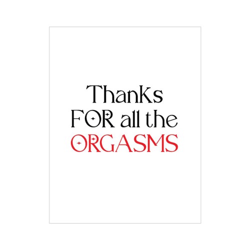 Naughty Card Thanks for All the Orgasms