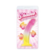 Dildo Shades Smoothie de 8.25 Pulgadas en Rosa/Amarillo