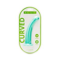 Dildo Curvado de Silicona Me You Us 7 pulgadas Aqua