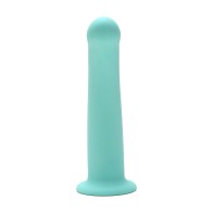 Me You Us 7 inch Curved Silicone Dildo Aqua