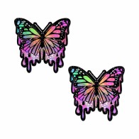 Pastease Mariposa Melt Trippy Glitter Rainbow Nipple Pasties