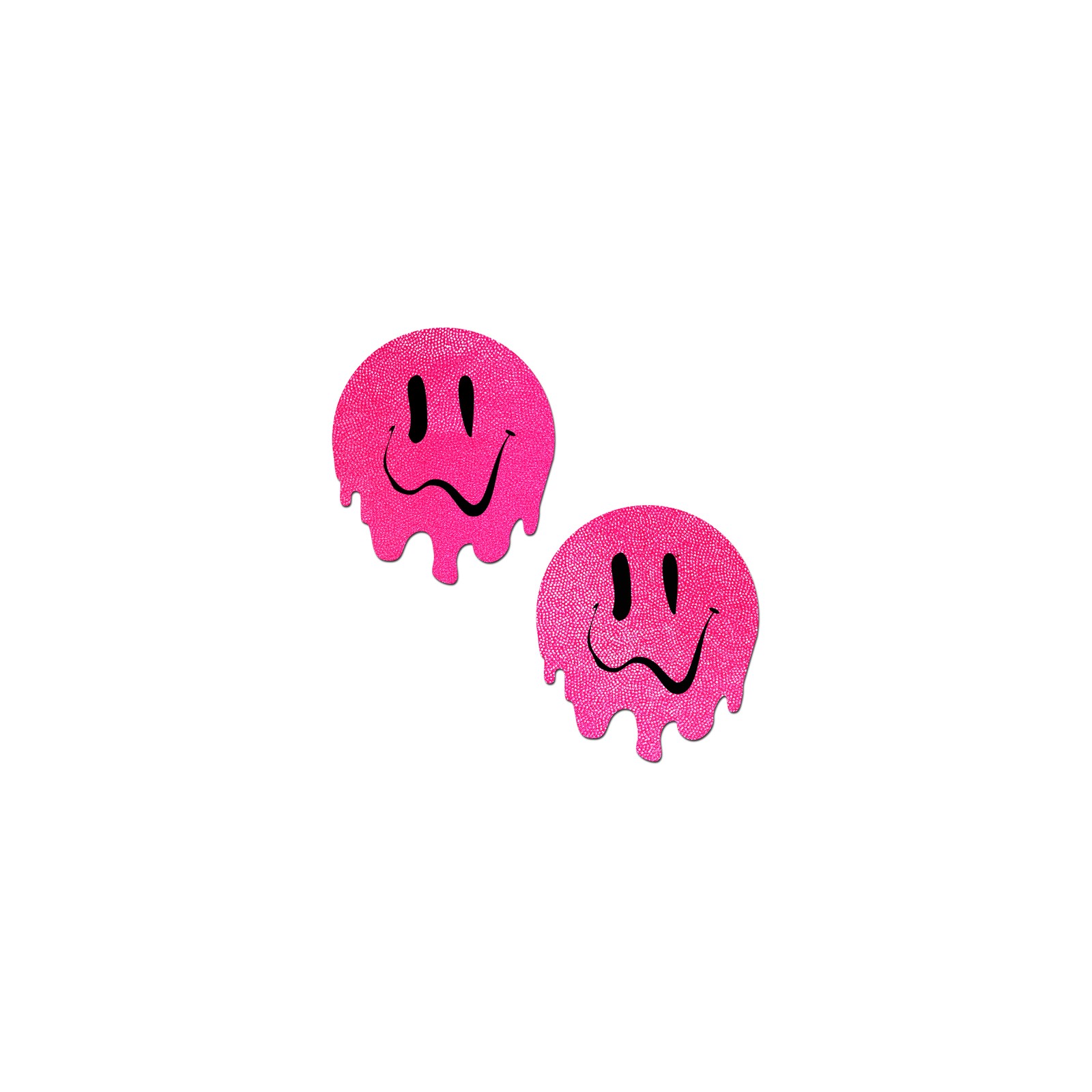 Pastease Neon Pink Melted Smiling Face Nipple Covers