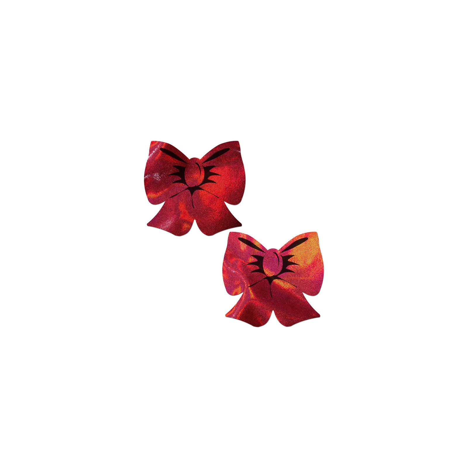 Pastease Bow Red Holographic Breast Covers