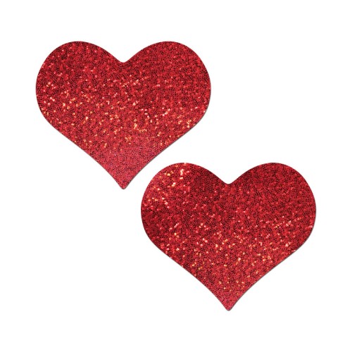 Pastease Heart Glitter Covers for Fashionable Playfulness