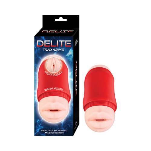 Delite Doble Boca y Vagina Beige