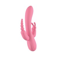 The Beat Trifecta Massager Pink 12 Vibrations