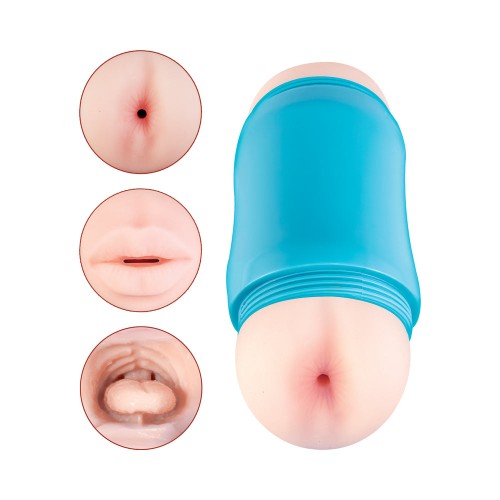 Delite Realistic Mouth and Ass Stroker Beige