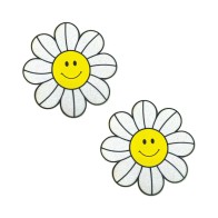 Glitter Groove Daisy Smiley Nipple Pasties for Festivals