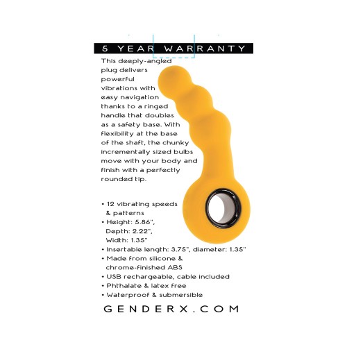 Gender X Bumble Rechargeable Silicone Vibrating Plug