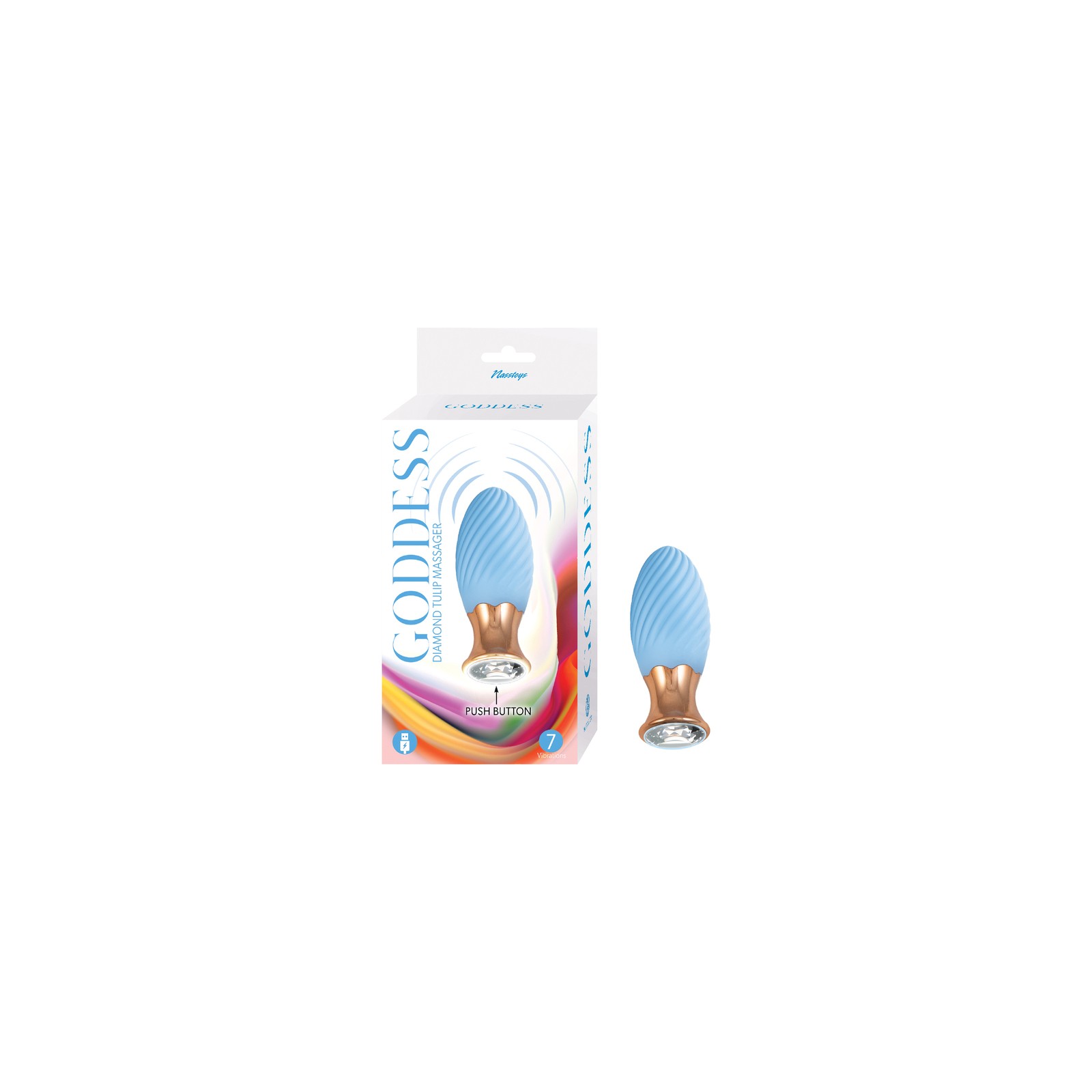 Goddess Diamond Tulip Massager Blue