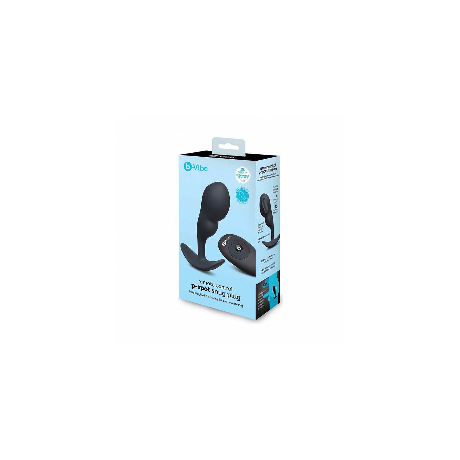 Plug Ajustado Grande Vibrante para P-Spot con Control Remoto b-Vibe