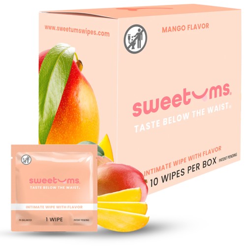 Sweetums Mango Flavor Intimate Wipes 10-Pack