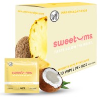 Sweetums Pina Colada Flavor Intimate Wipes - 10-Pack - Fresh Pleasure