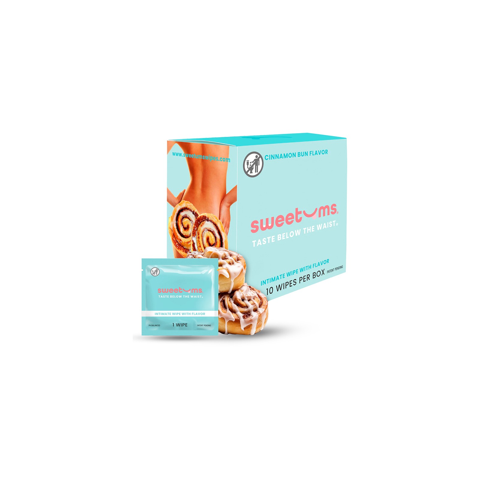 Toallitas Íntimas Sweetums Sabor Cinnamon Bun 10-Pack