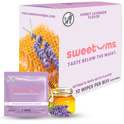 Toallitas Íntimas Sweetums Sabor Lavanda con Miel Paquete de 10