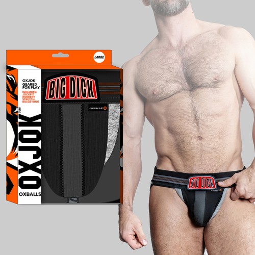 Oxballs Oxjok Bulger Pumper-Sack Slider Jock Black Iron