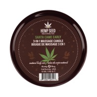 Earthly Body Hemp Seed Holiday Massage Candle - Aromatic Indulgence