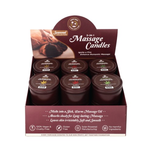 Hemp Seed Holiday 2024 3-in-1 Massage Candle