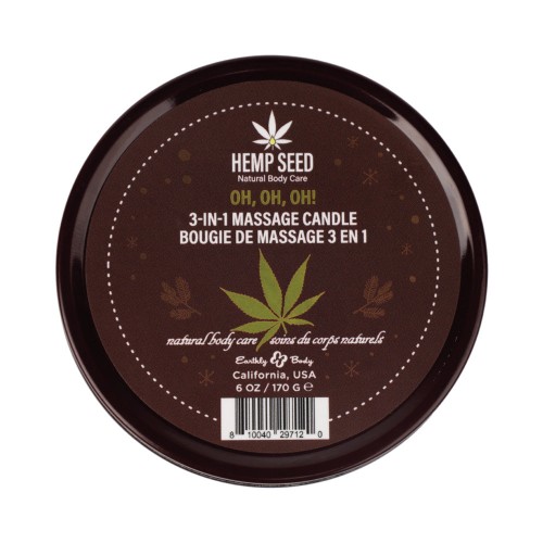 Hemp Seed Holiday 2024 3-in-1 Massage Candle