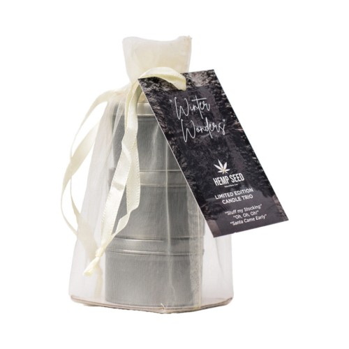 Earthly Body Hemp Seed Holiday 2024 Trío de Velas - Experiencia Sensual