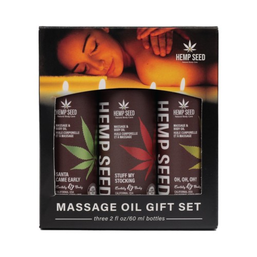 Earthly Body Hemp Seed Holiday Massage Trio