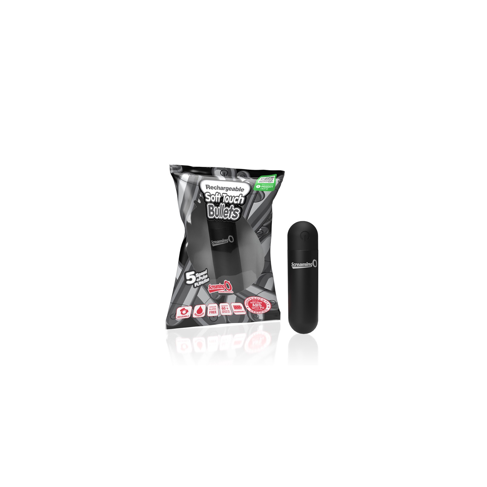 Screaming O Soft Touch Rechargeable Bullets Black - Luxury Vibe