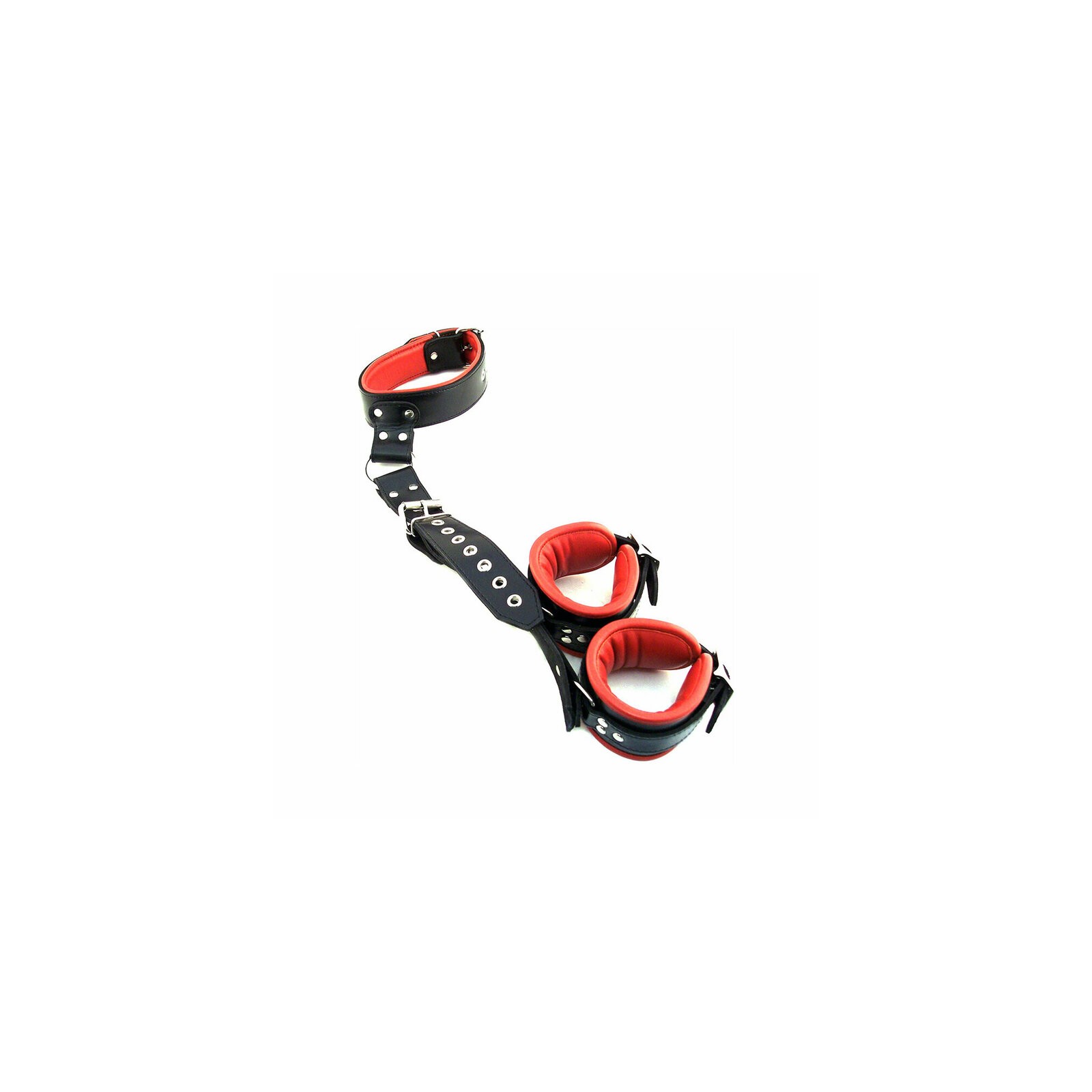 Rouge Leather Neck to Wrist Restraint