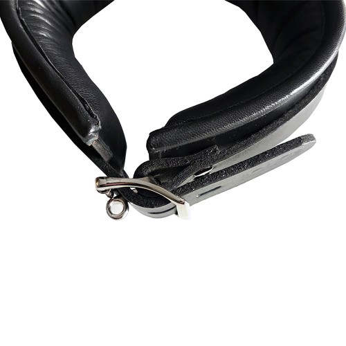 Rouge Padded Leather Collar for BDSM Play