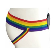 Rouge Leather Multicoloured Pride Jocks Medium