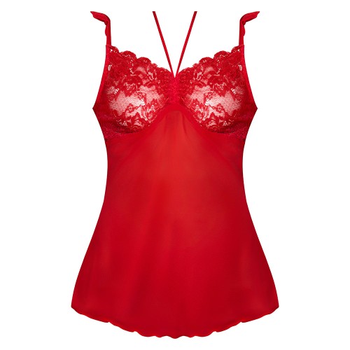 Magic Silk Sugar High Babydoll y Tanga Rojo S/M