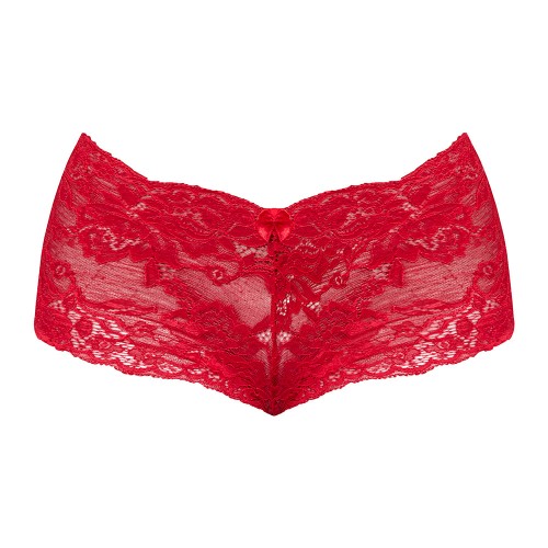 Shorts de Encaje Sugar High Magic Silk Rojo Talla Reina