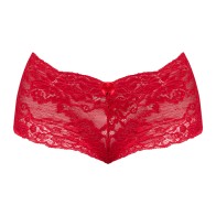 Shorts de Encaje Sugar High Magic Silk Rojo Talla Reina