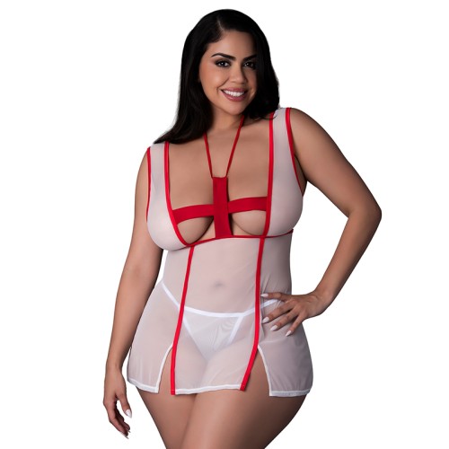 Magic Silk Tender Care Nurse Costume White Queen Size