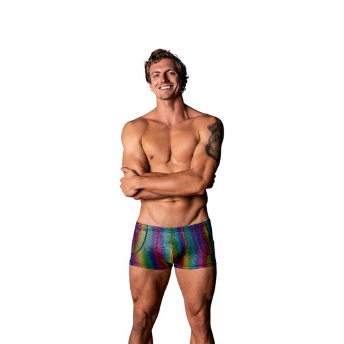 Male Power Pack & Play Pocket Short Rainbow - Fun and Functional