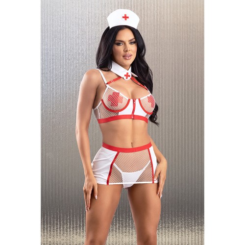 Fantasy Lingerie Nurse Costume Set L/XL for Playful Nights