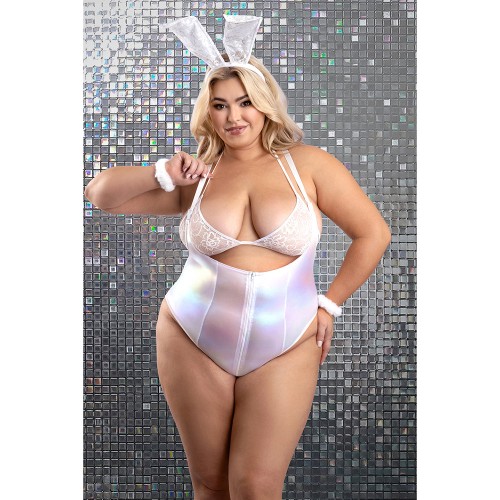 Disfraz de Conejita Fantasy Lingerie Bunny Hills Blanco 3XL/4XL